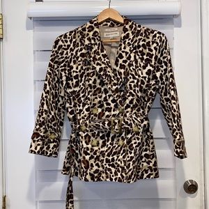 Jones New York Sport animal print lined lightweight jacket size small